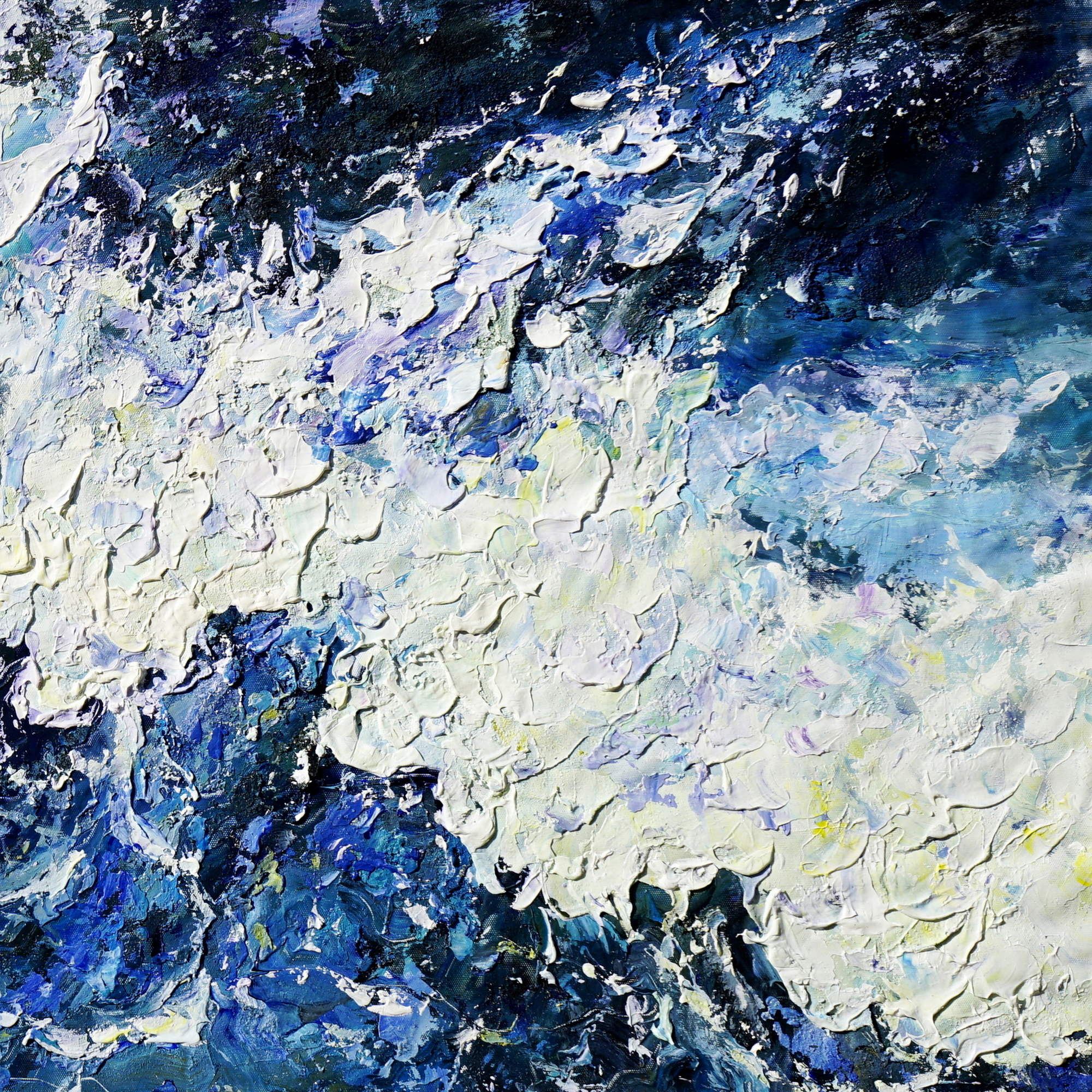 Dipinto a mano Astratto Mare in Tempesta 60x120cm