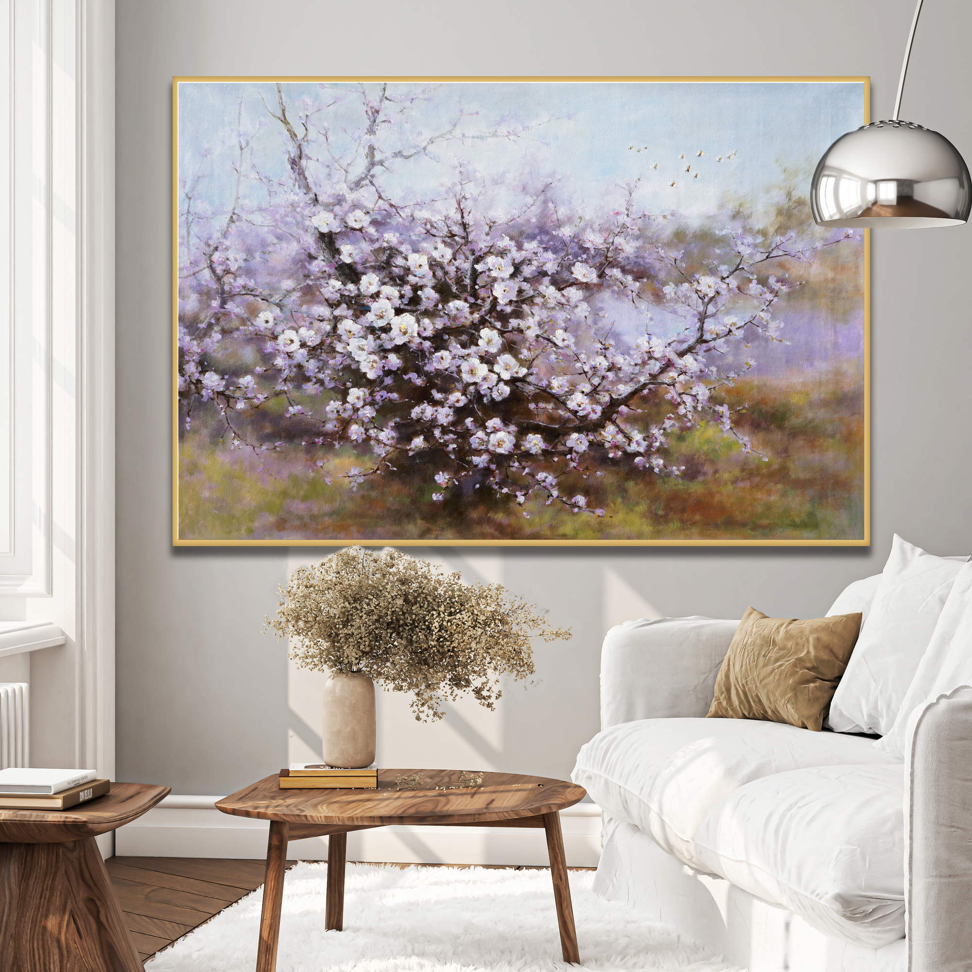 Hand painted Cherry Blossom Spring 100x150cm