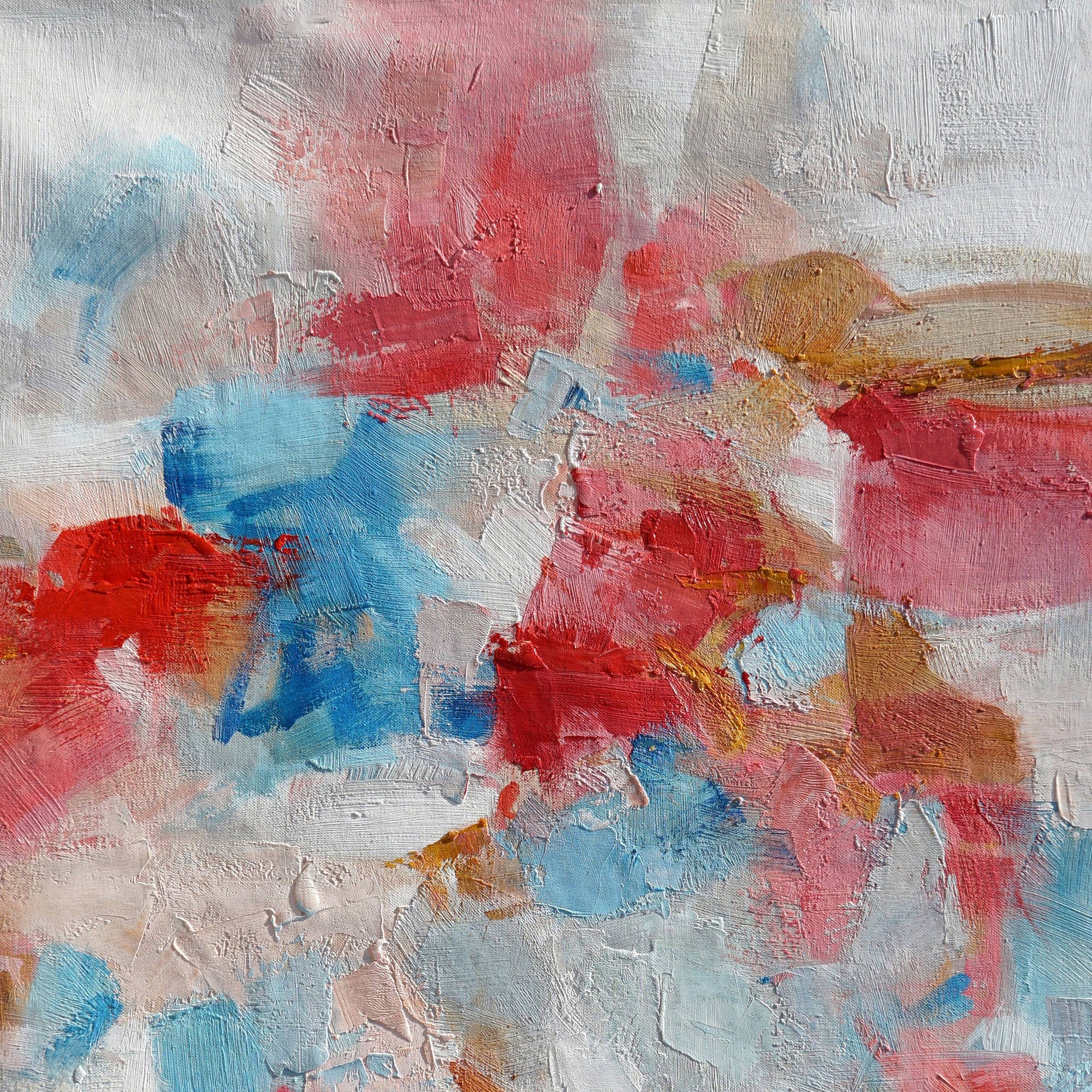 Hand painted Abstract soft colors 80x120cm