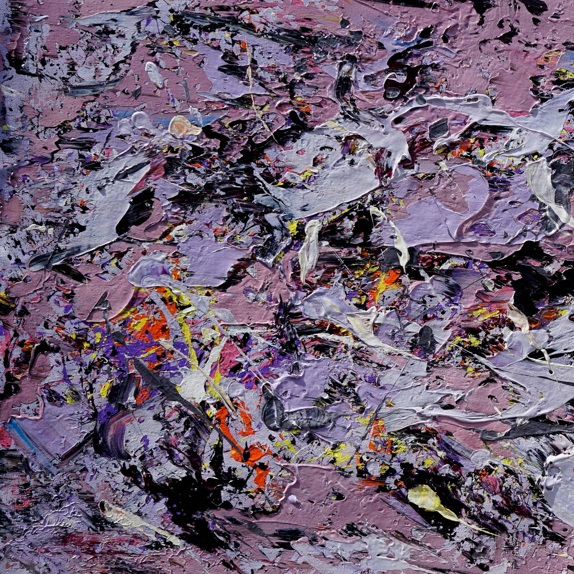 Hand painted Abstract Pollock style 75x150cm