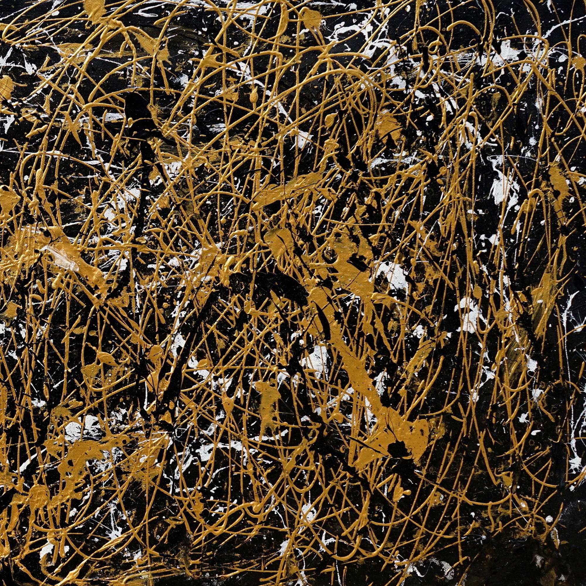 Dipinto a mano Astratto stile Pollock 75x150cm