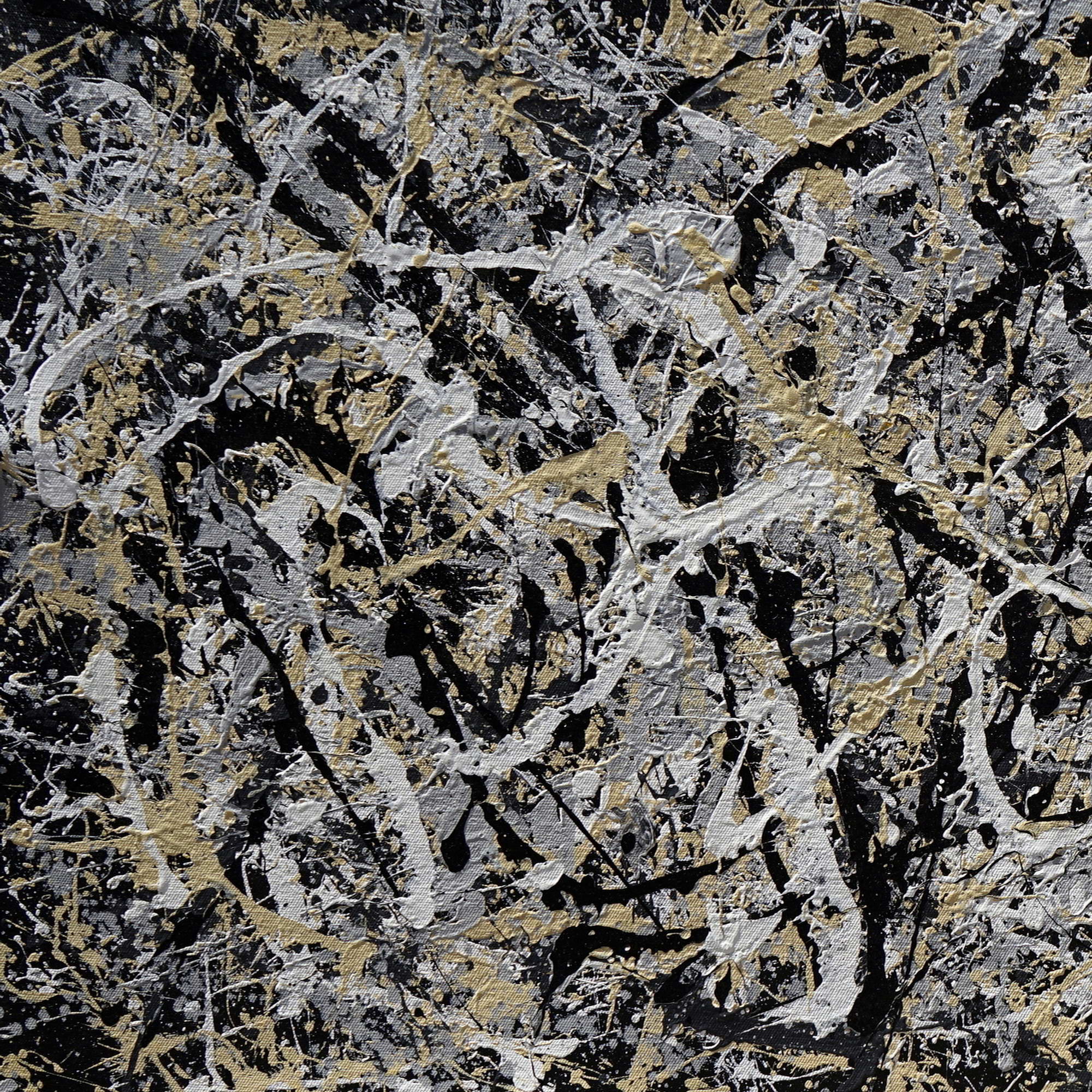 Hand painted Abstract Dynamism Pollock style 75x150cm