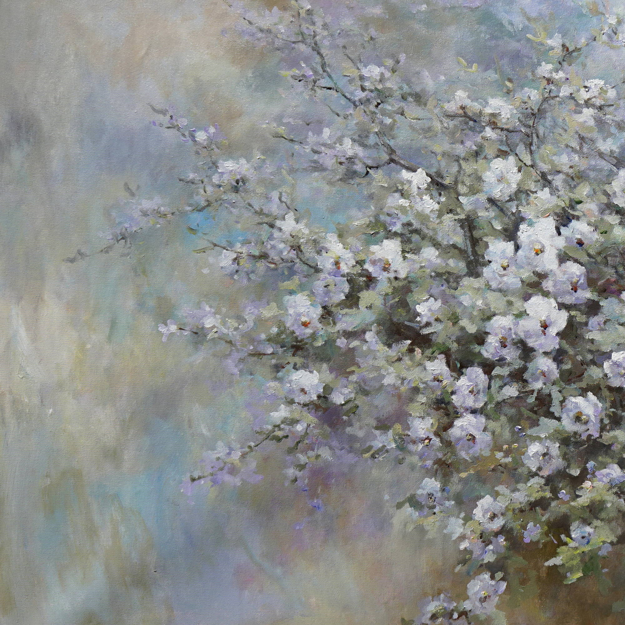 Hand painted Nature Cherry Blossom 90x180cm