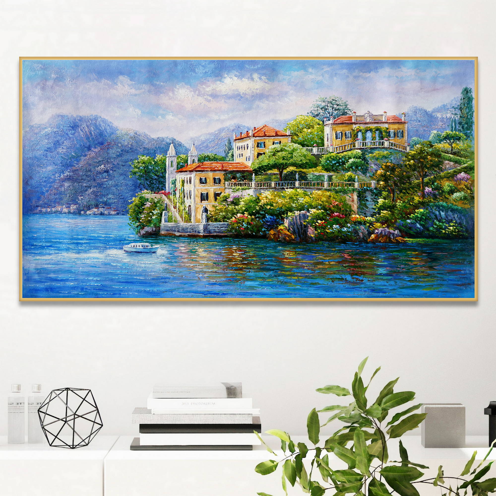 Quadro della famosa Villa del Balbianello sul lago di Como