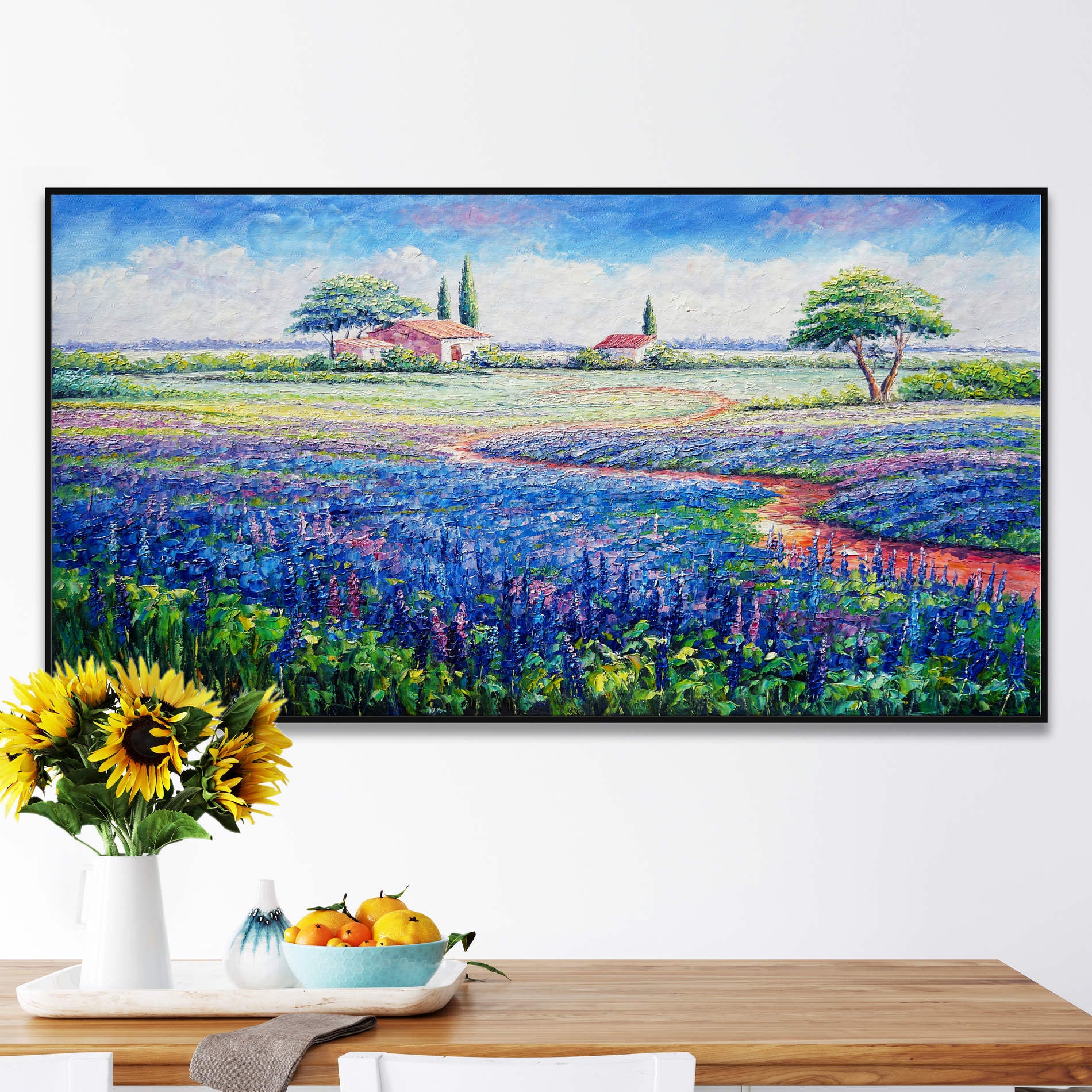 Hand painted Country Landscape 60x120cm