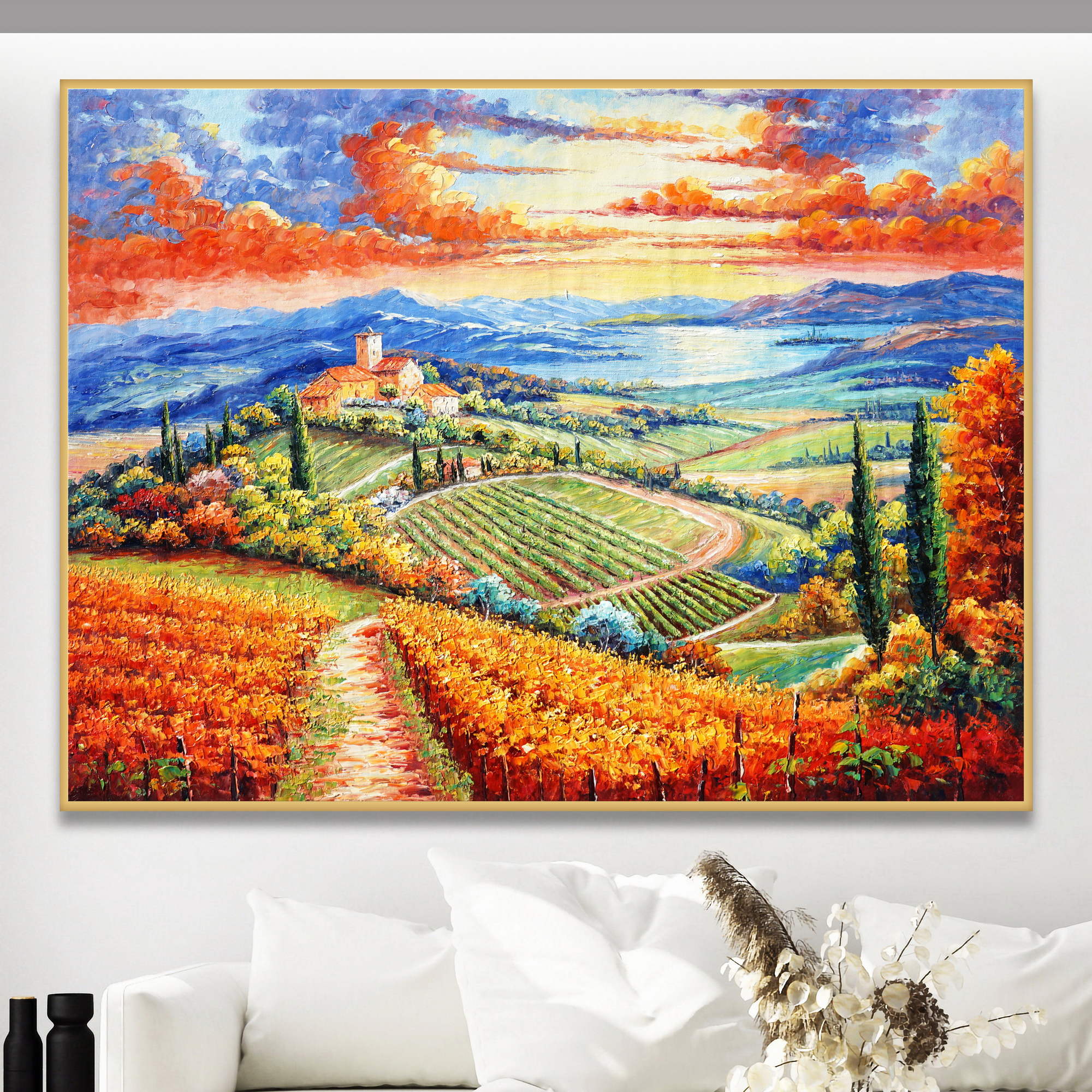 Hand painted Tuscan Landscape 75x100cm