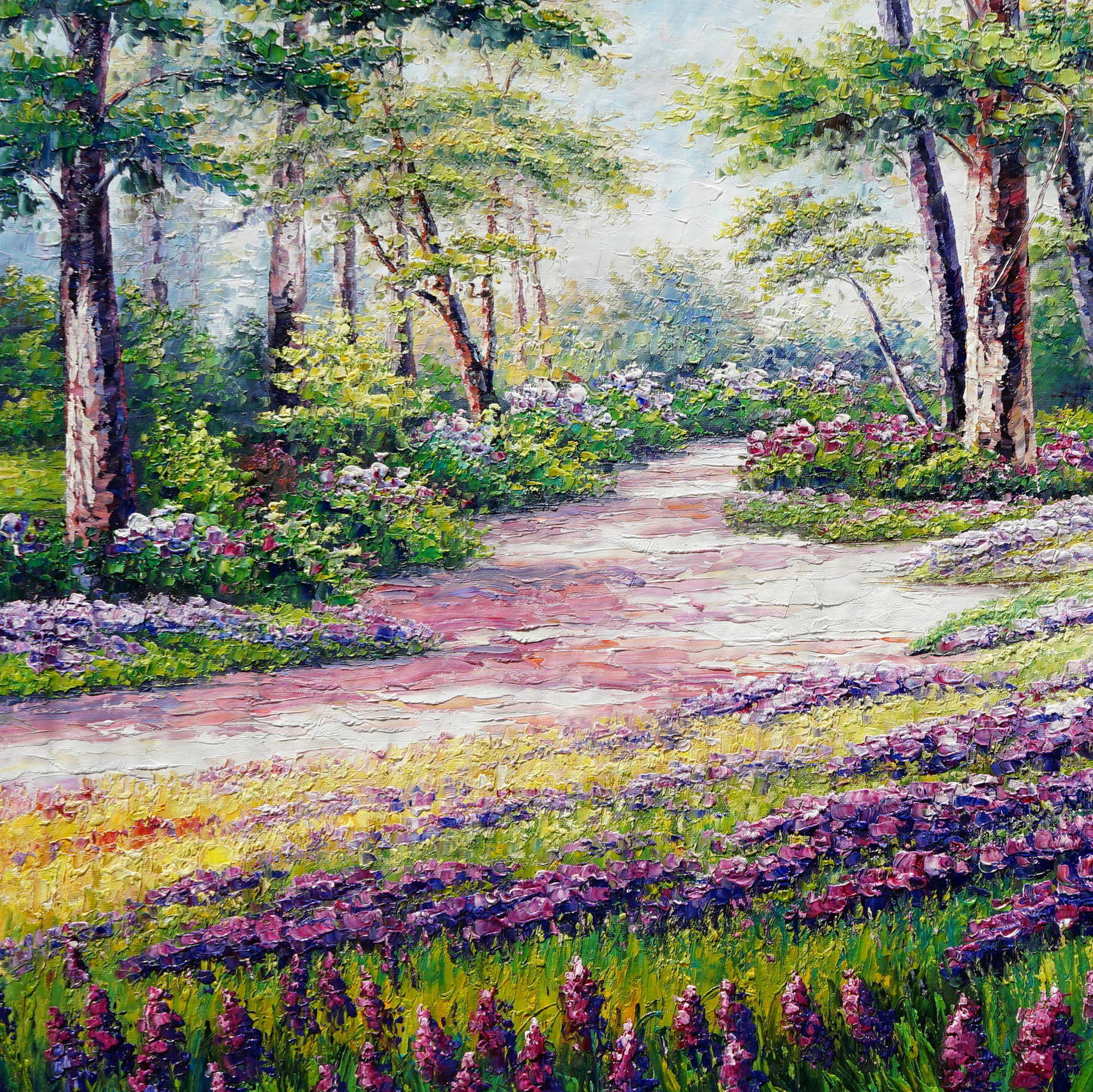 Hand painted Enchanted Forest Nature 80x120cm