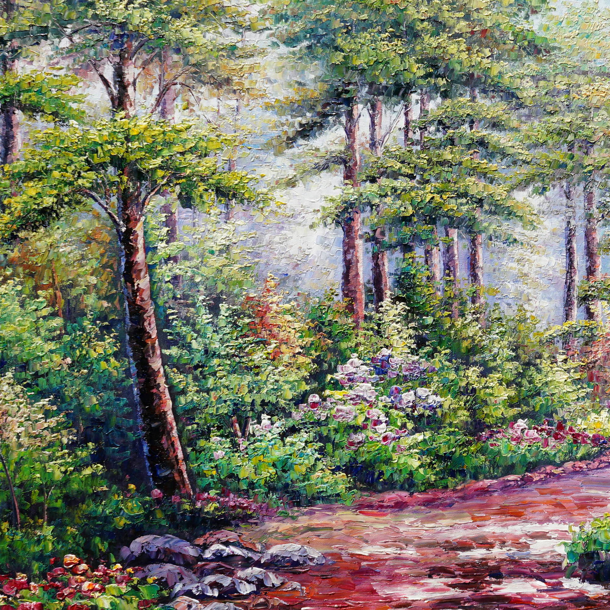Hand painted Enchanted Forest Nature 80x120cm