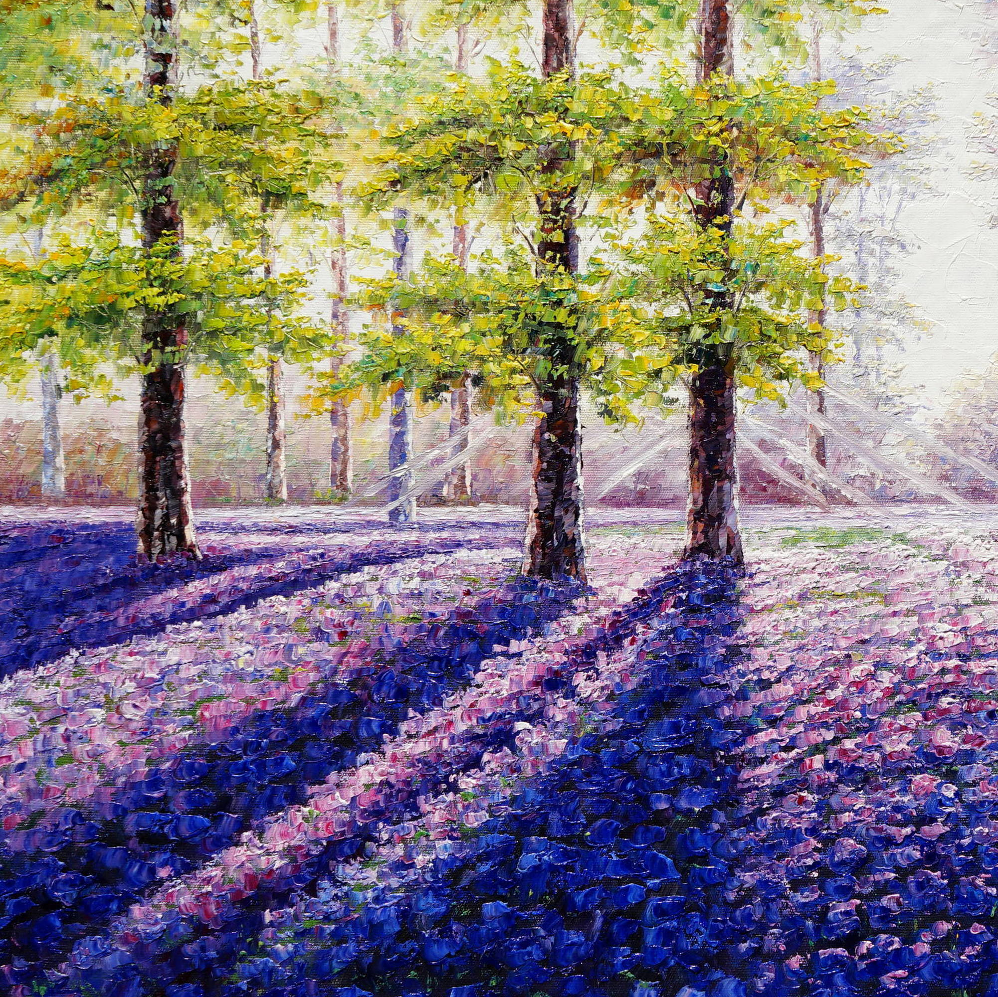 Hand painted Enchanted Forest Lavender 80x120cm