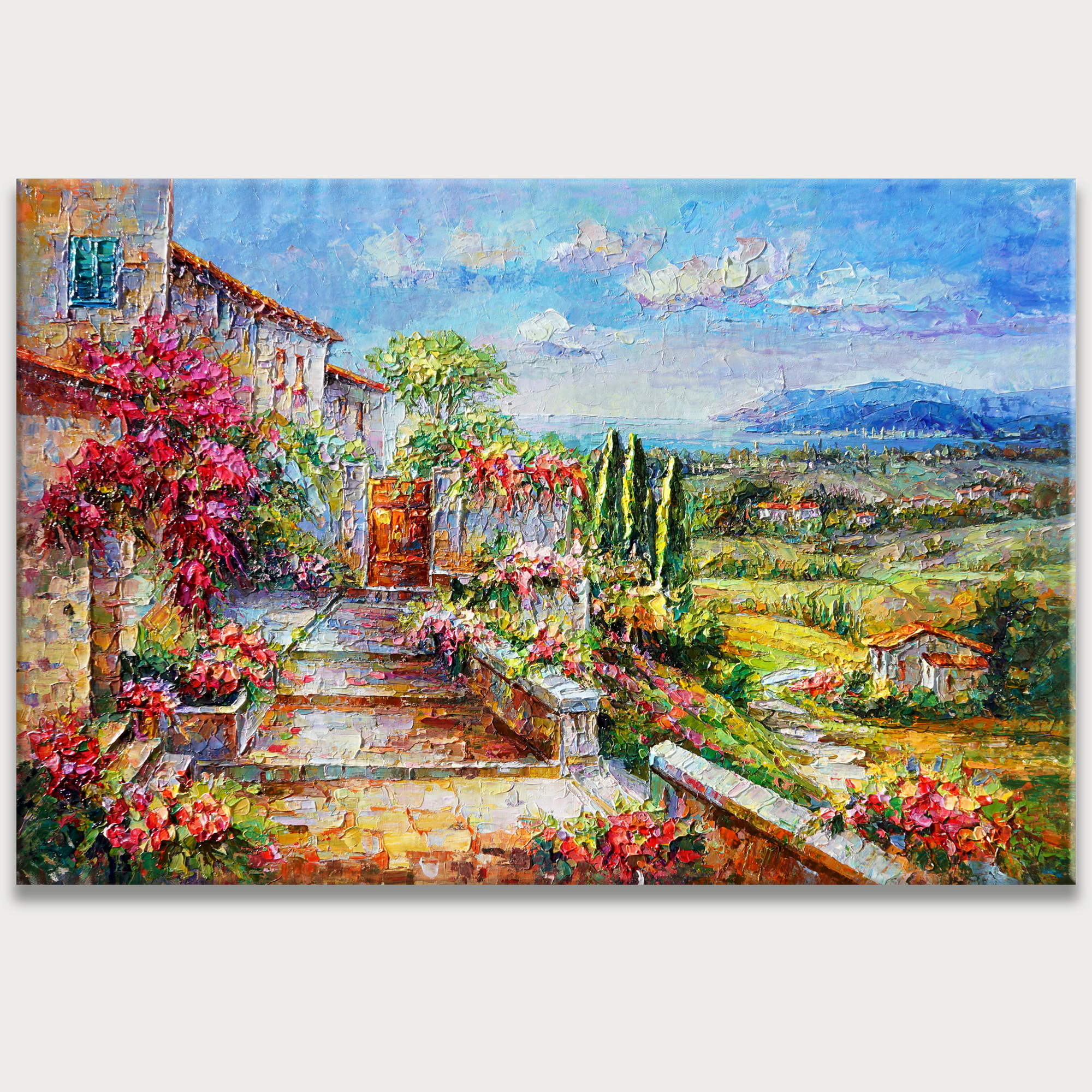 Hand painted Tuscan Landscape 100x150cm