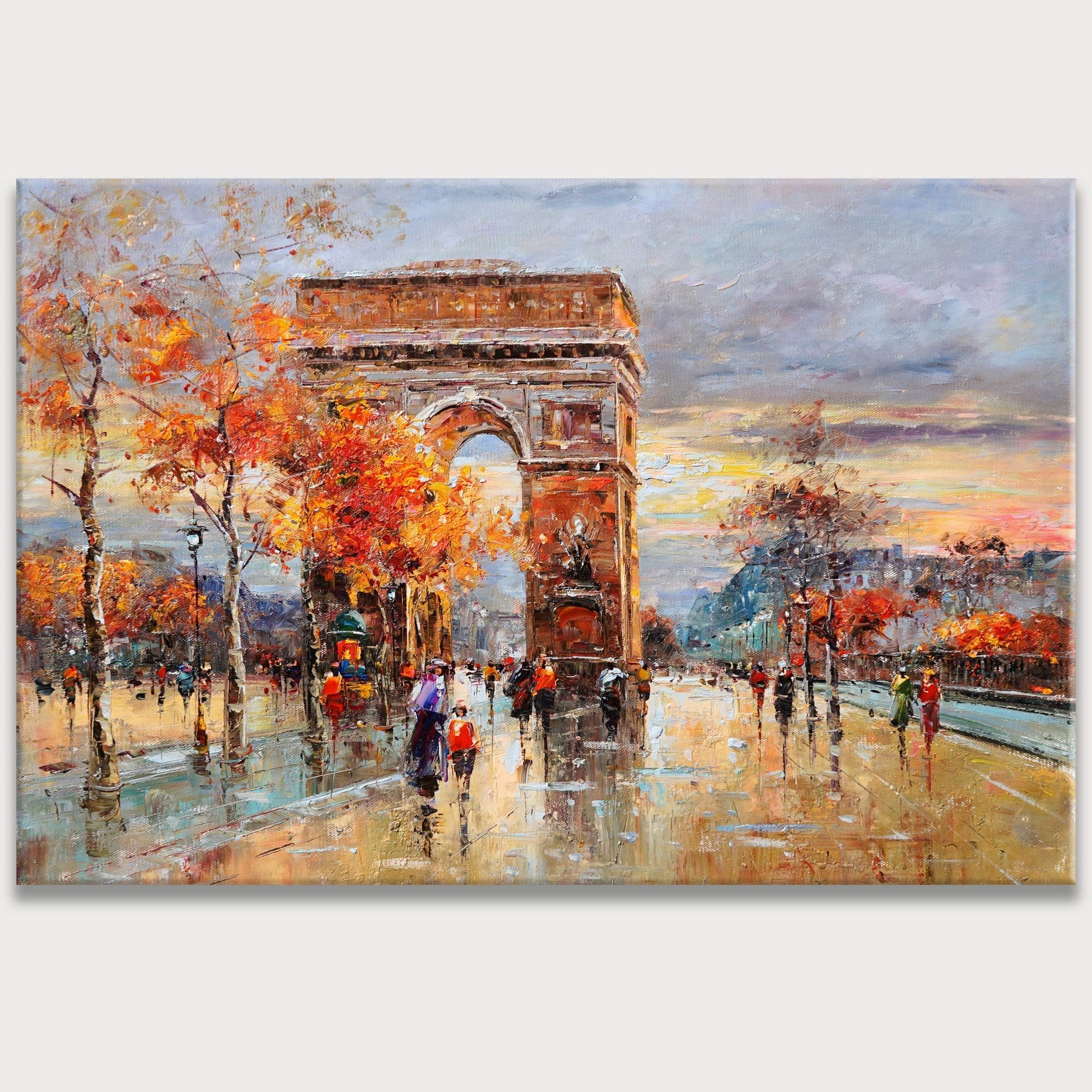 Hand painted Arc de Triomphe in Autumn 60x90cm