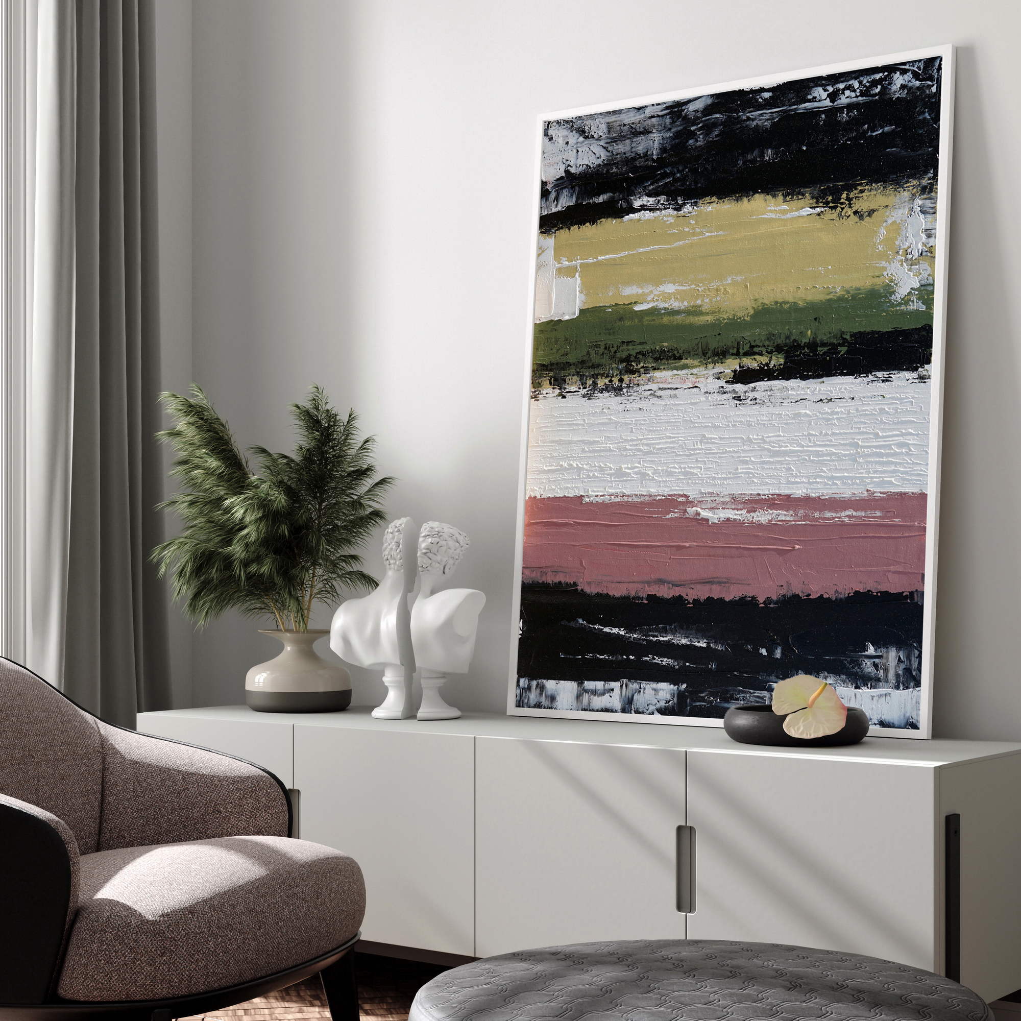 Hand painted Abstract Earthly Landscape 75x100cm