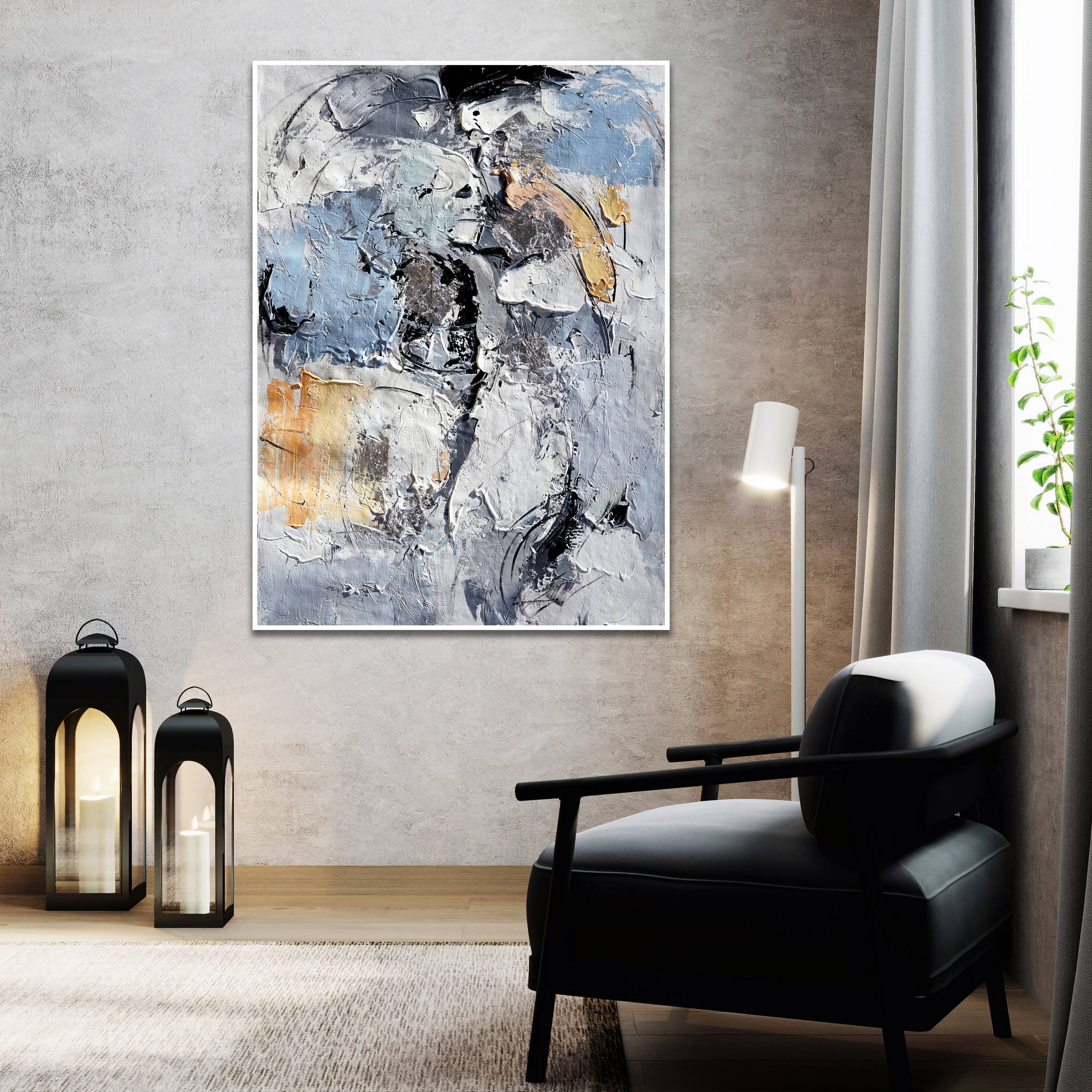 Hand painted Abstract Informal 80x120cm
