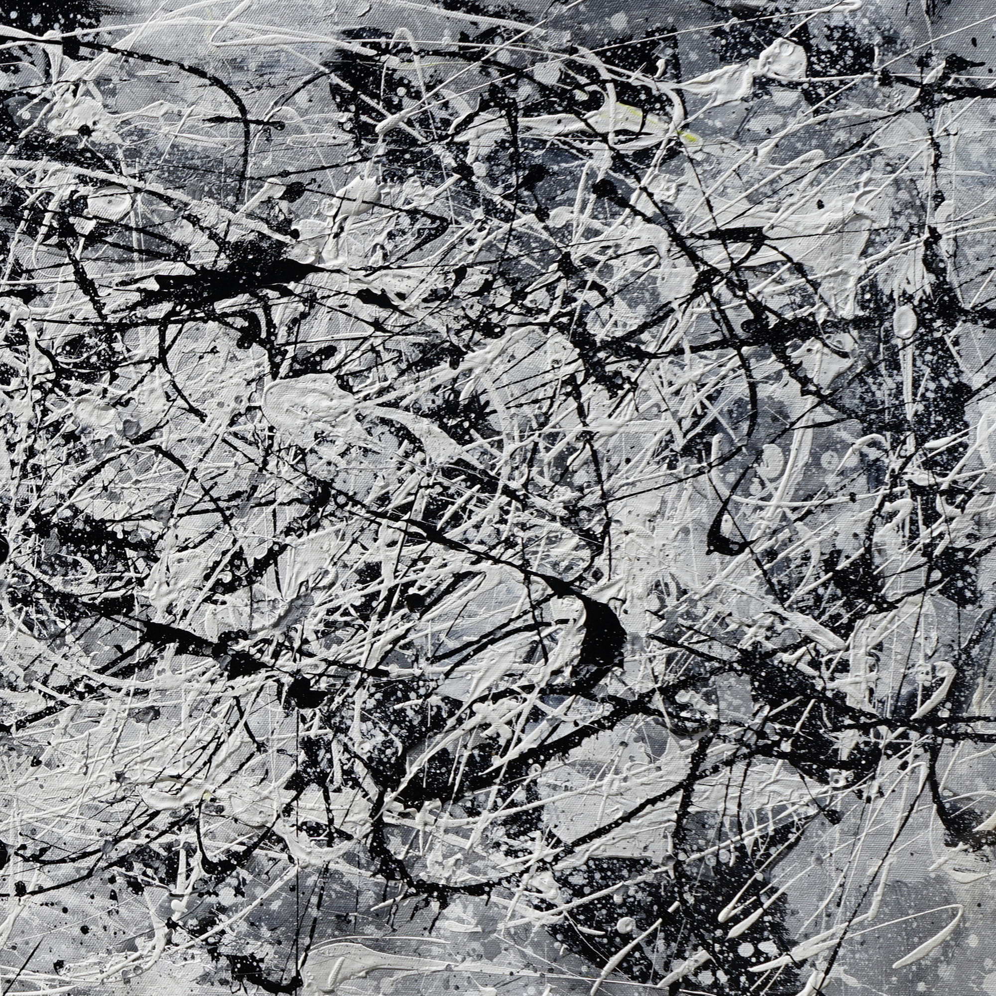 Style Pollock abstrait peint à la main 75x150cm