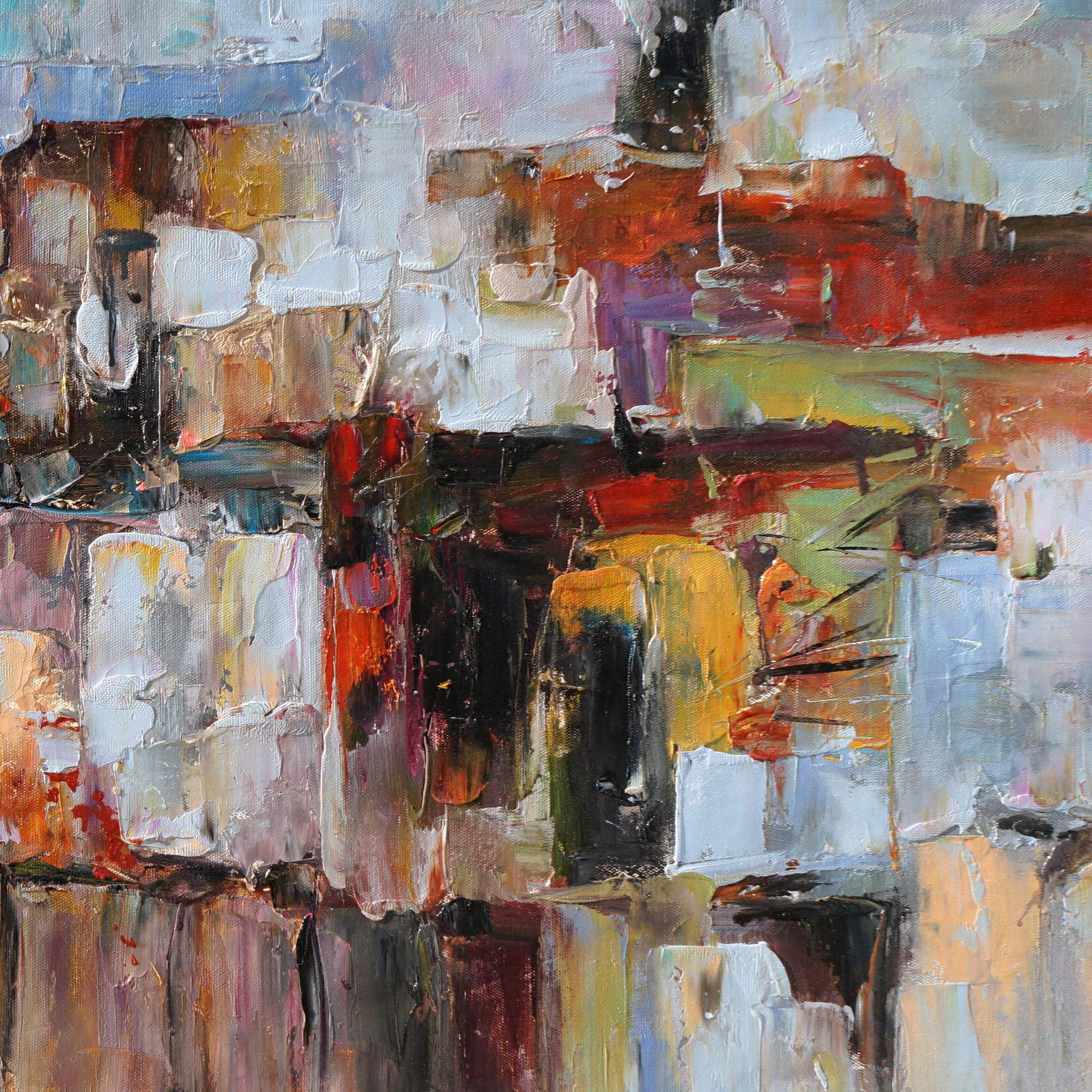 Hand painted Abstract Urban Modern 60x120cm