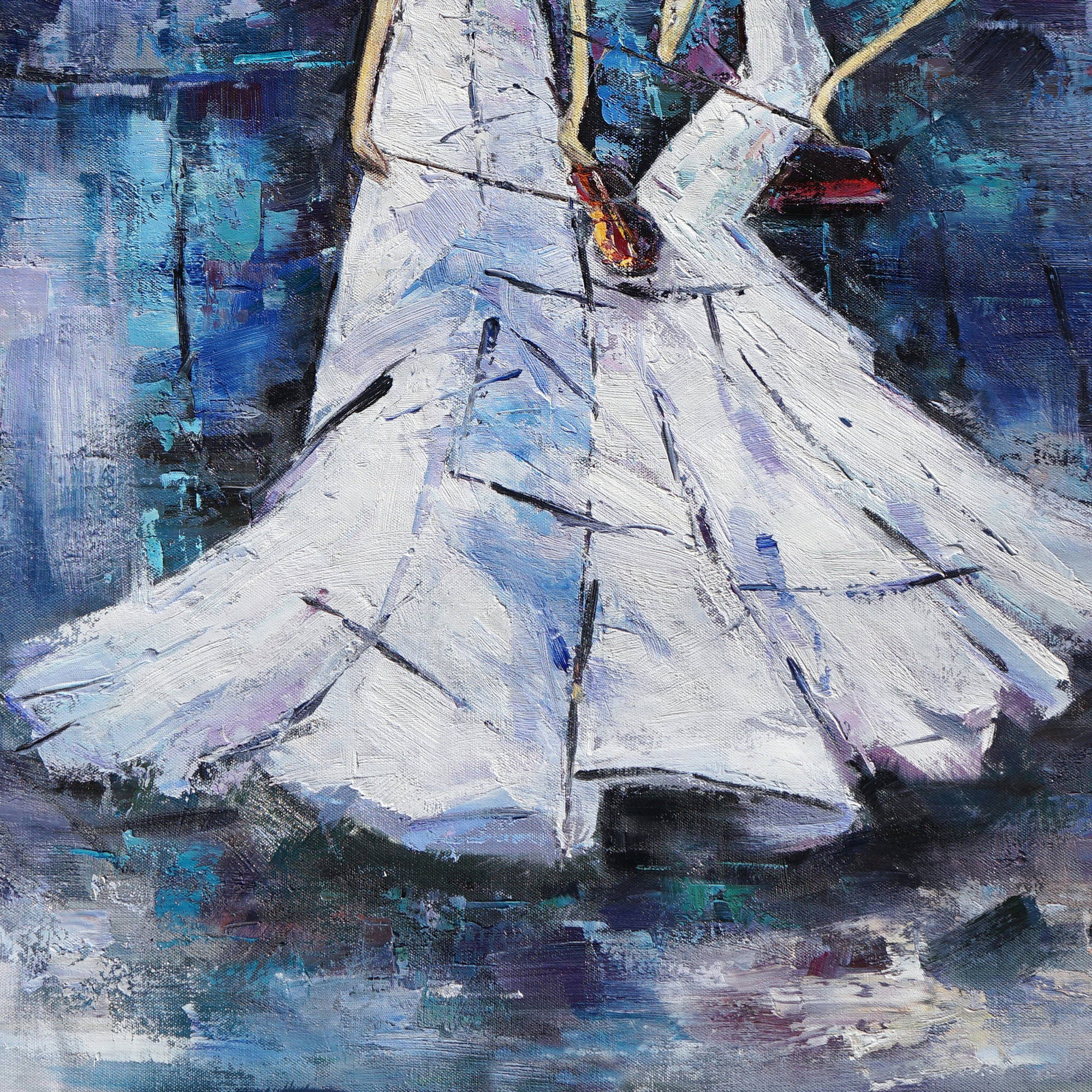 Hand painted Elegant Dances Abstract 80x120cm