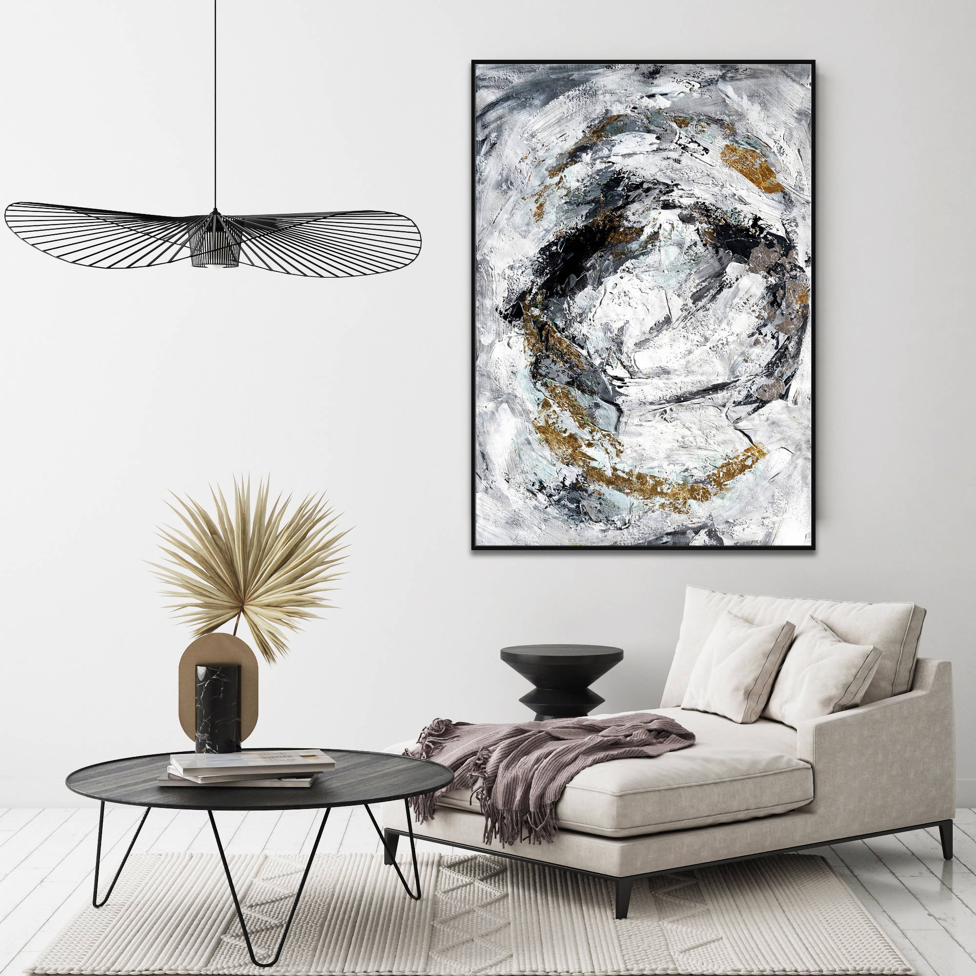 Hand painted Abstract dynamism 80x120cm