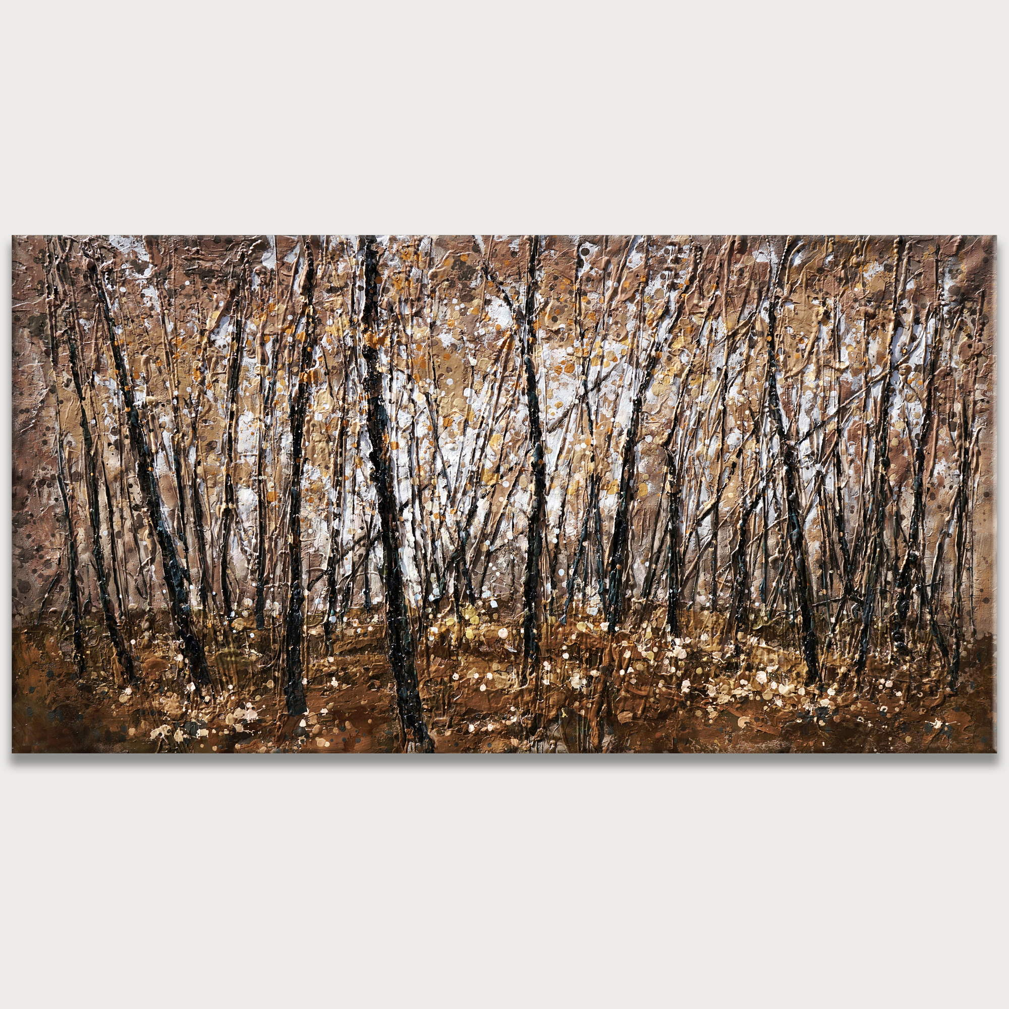Forêt d'automne peinte à la main 90x180cm